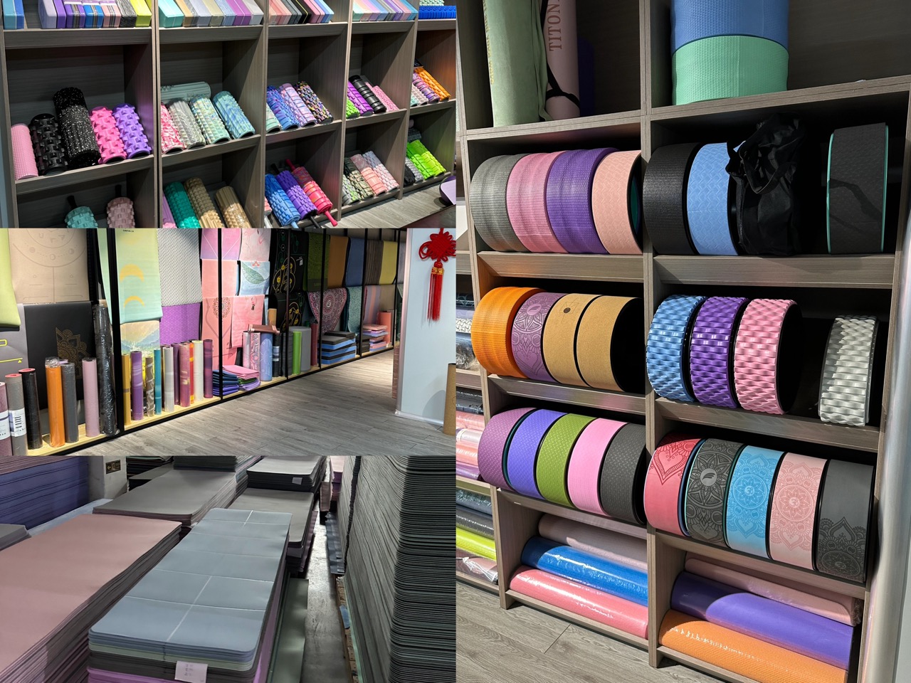 Yoga mats, resistance bands, and gym fitness accessories